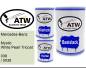 Preview: Mercedes-Benz, Mystic White Pearl Tricoat, 038 / 0038: 500ml Lackdose + 500ml Klarlack + 250ml Härter - Set, von ATW Autoteile West.